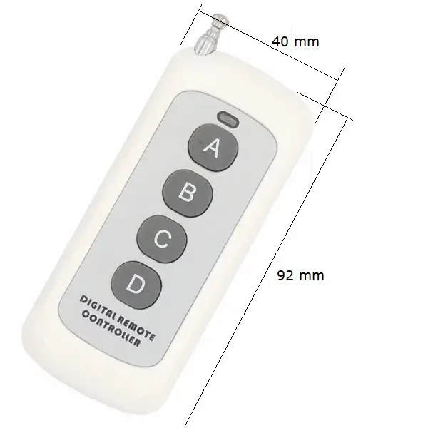 Dimensions Télécommande copieuse TXC500 Télécommande copieuse très longue portée 250 à 500m TXC500 : dimensions